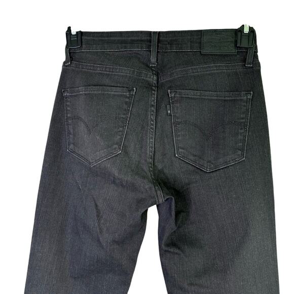 Levi's 721 High Rise Skinny Jeans Side Pinstripes Black Silver Size 27 x 30 - Picture 9 of 16